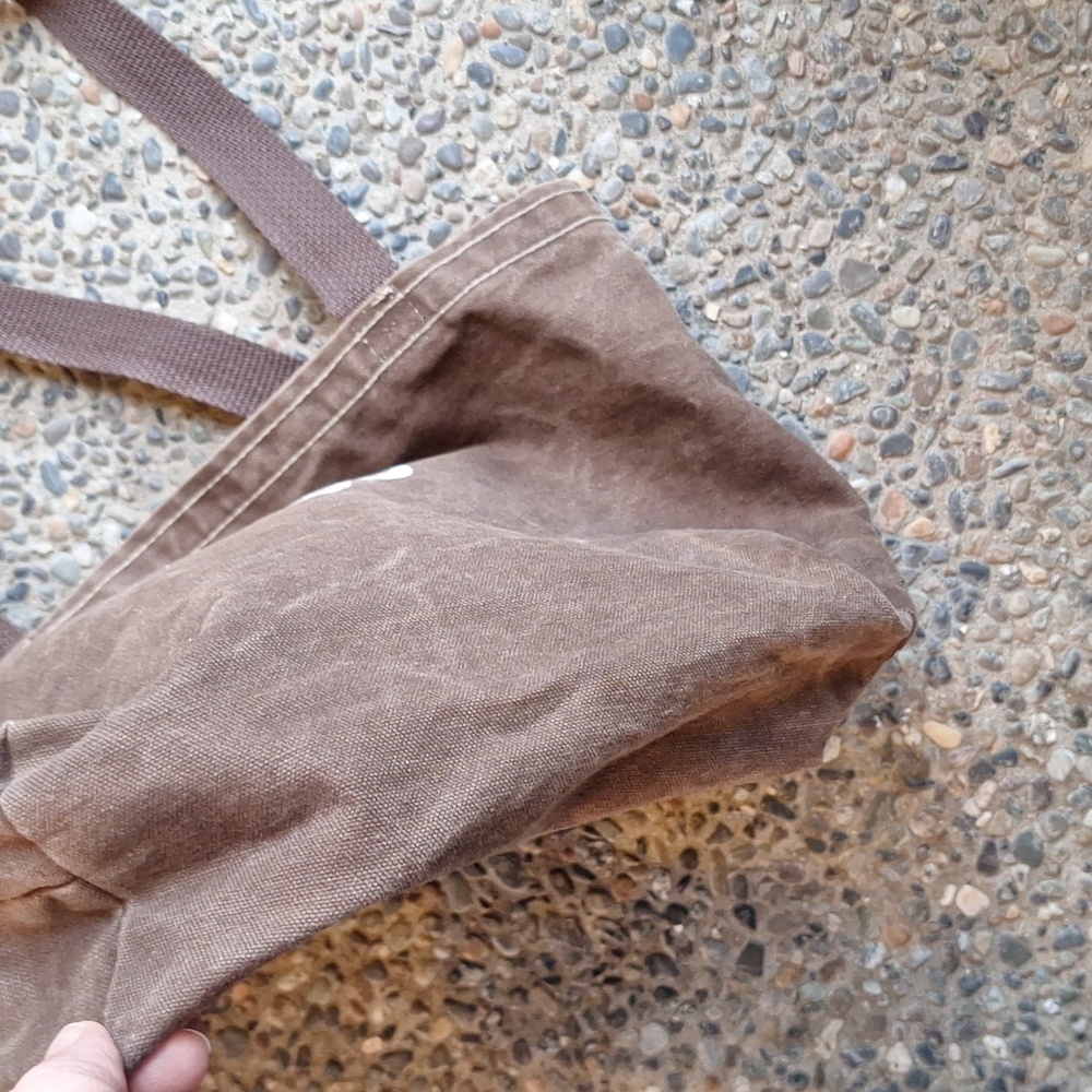 Vintage 80s 90s Brownie Girls Brown Canvas Mini Tote Bag Girl Scouts Of America - Picture 3 of 12